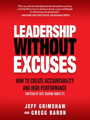 cover image of Leadership Without Excuses
